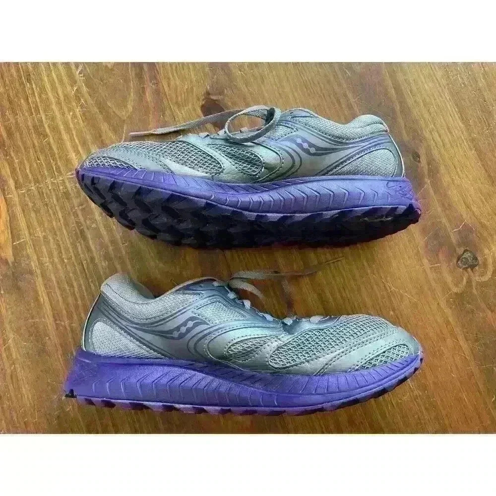 Saucony Gray/Purple Cohesion Lace Up Running Shoe,sz 9 - Picture 6 of 8